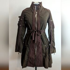 Clockwork Couture Brown Steampunk dress coat with removable liner